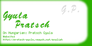 gyula pratsch business card